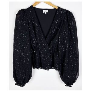 LPA Francis Top in Black & Silver Sparkle Size XS